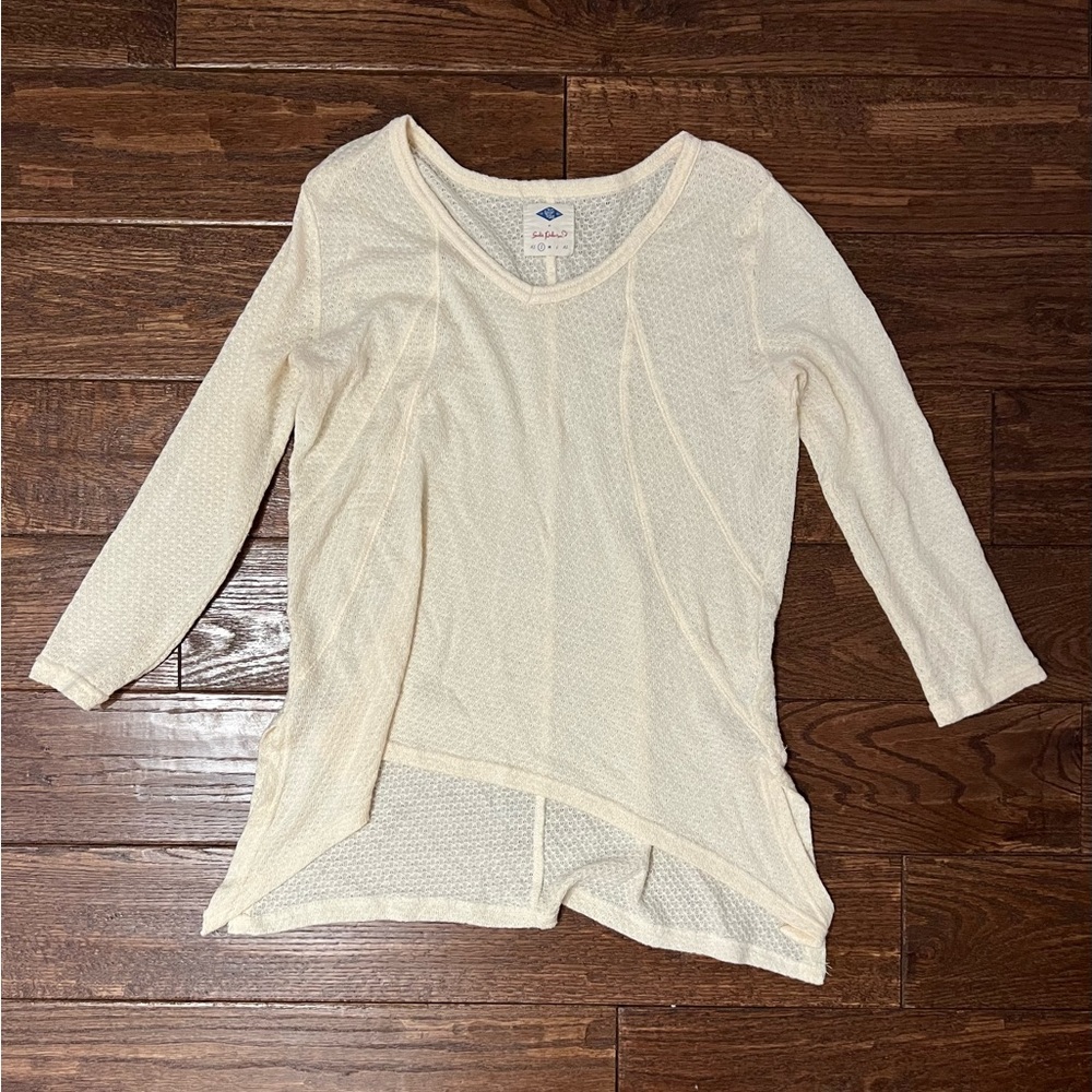 Cream Sweater - 3/4 Length Sleeves